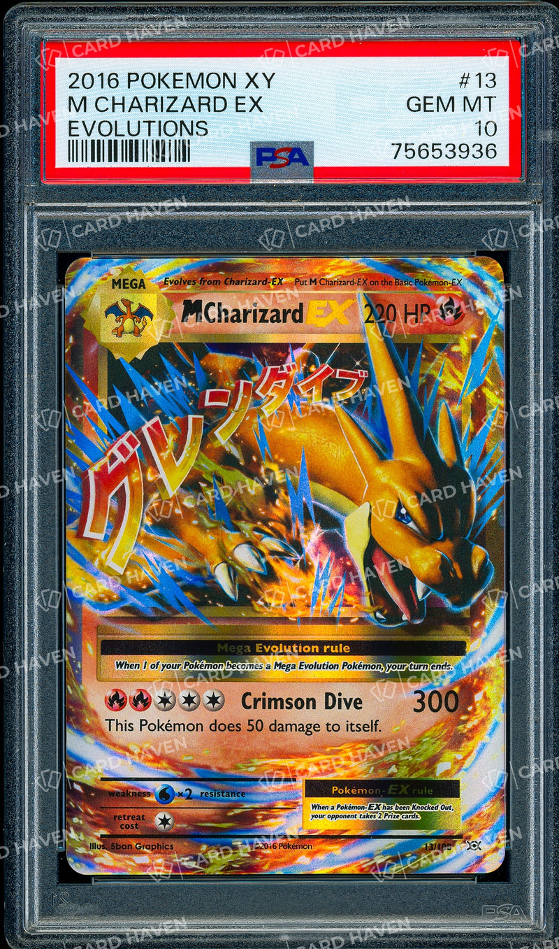 2016 Pokémon XY - M Charizard EX - Evolutions - PSA 10