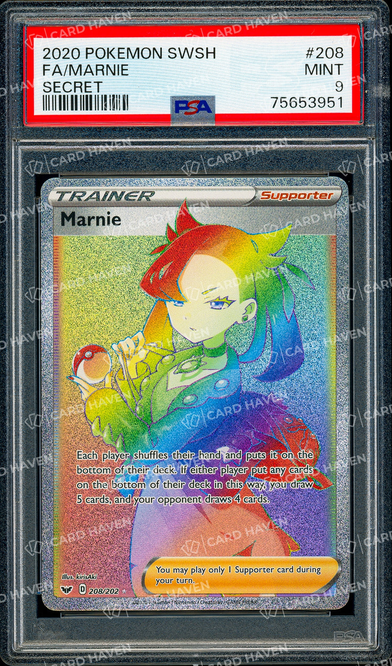 2020 Pokémon SWSH - FA/Marnie - Secret - PSA 9