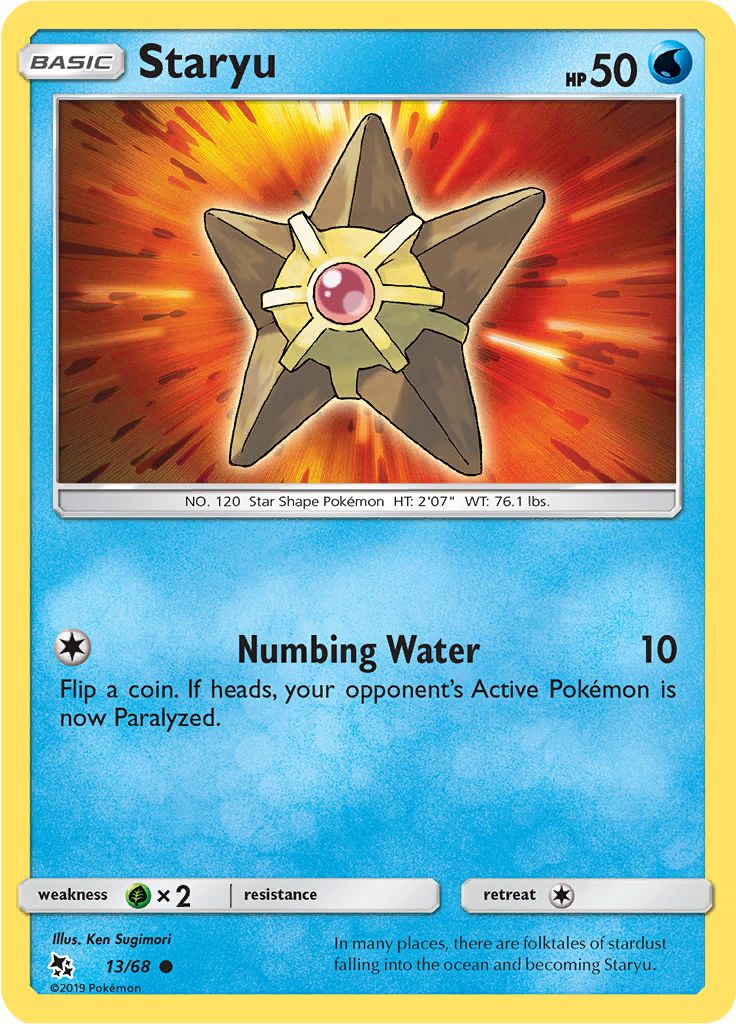 Staryu 13/68 - Sun & Moon - Hidden Fates - Card Haven