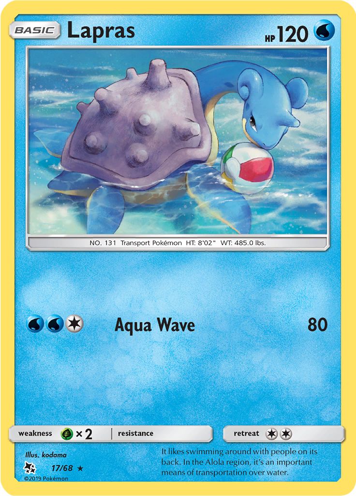 Lapras 17/68 - Sun & Moon - Hidden Fates - Card Haven