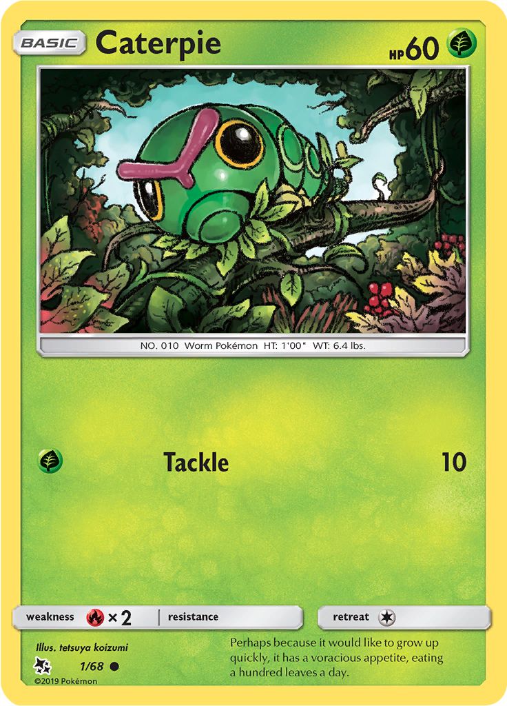 Caterpie 1/68 - Sun & Moon - Hidden Fates - Card Haven