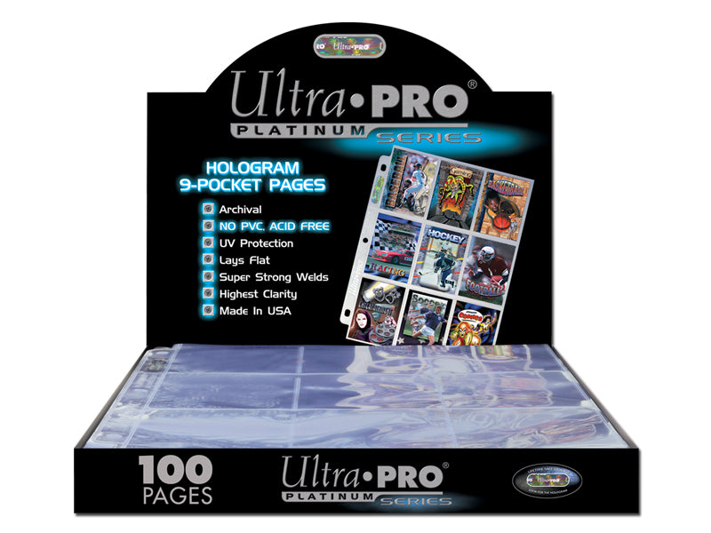 ULTRA PRO - 9-Pocket Top-Load Page (100 Page Box)