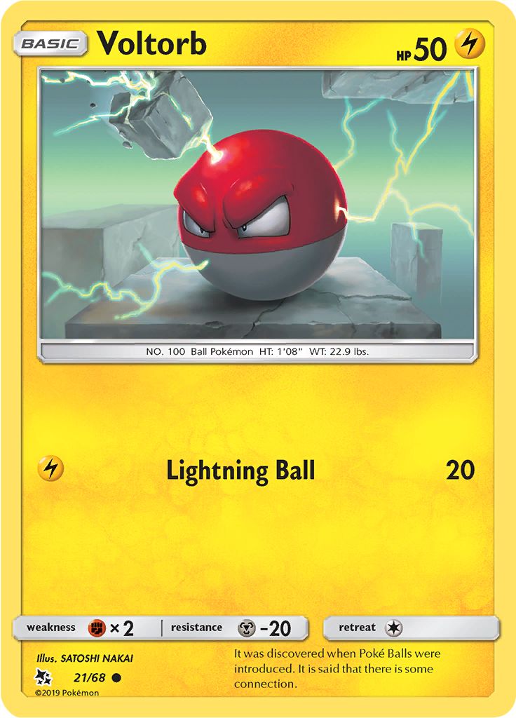 Voltorb 21/68 - Sun & Moon - Hidden Fates - Card Haven