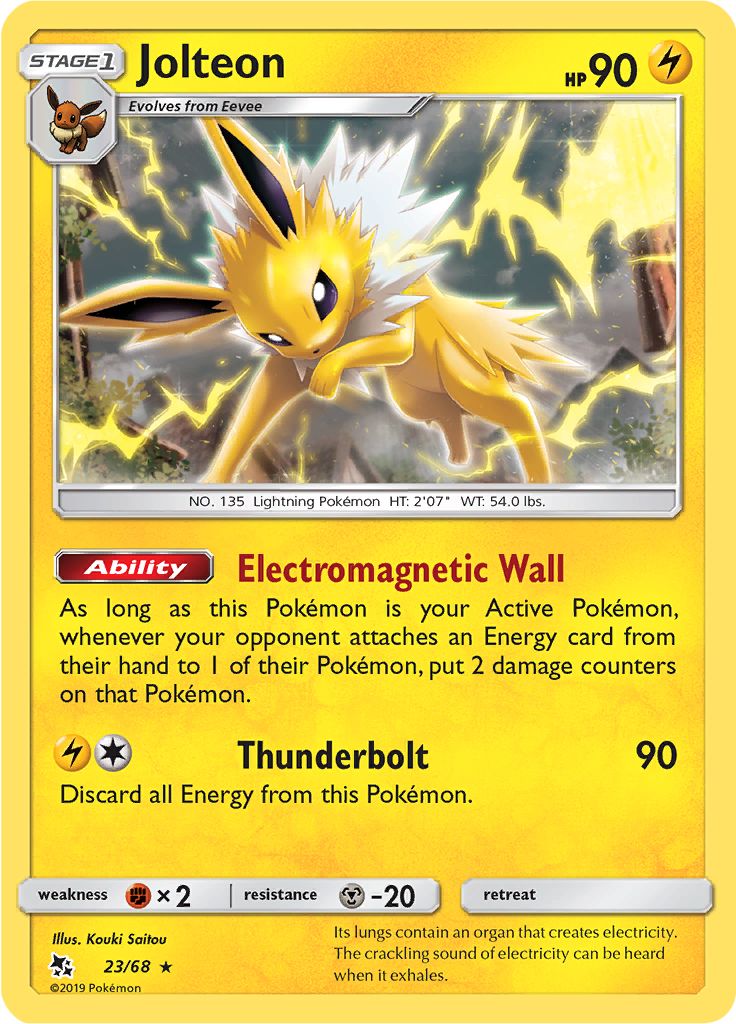 Jolteon 23/68 - Sun & Moon - Hidden Fates - Card Haven