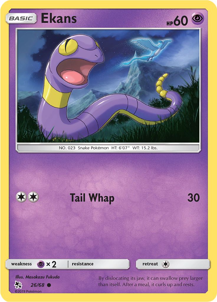 Ekans 26/68 - Sun & Moon - Hidden Fates - Card Haven