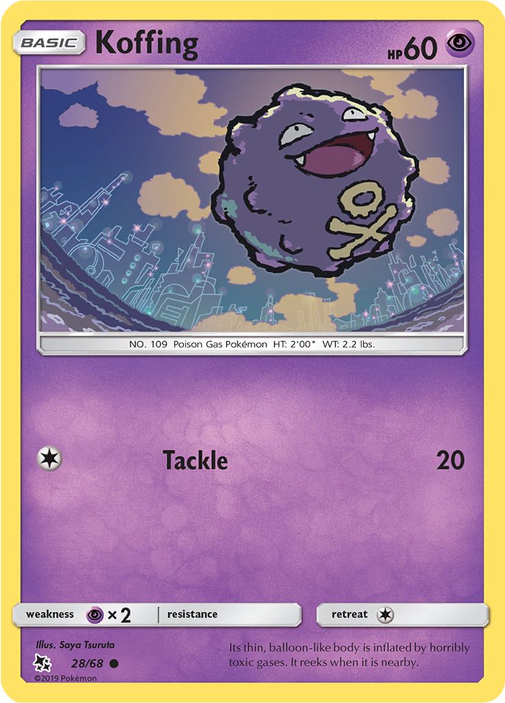 Koffing 28/68 - Sun & Moon - Hidden Fates - Card Haven