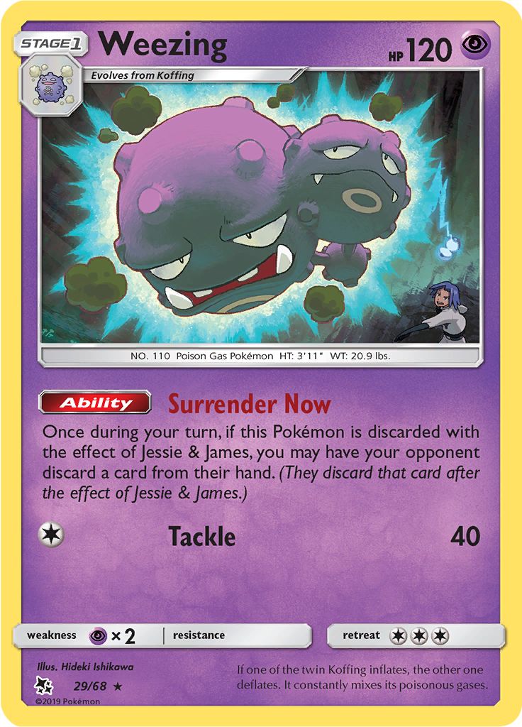 Weezing 29/68 - Sun & Moon - Hidden Fates - Card Haven