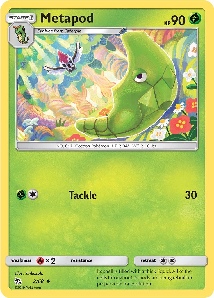 Metapod 2/68 - Sun & Moon - Hidden Fates - Card Haven