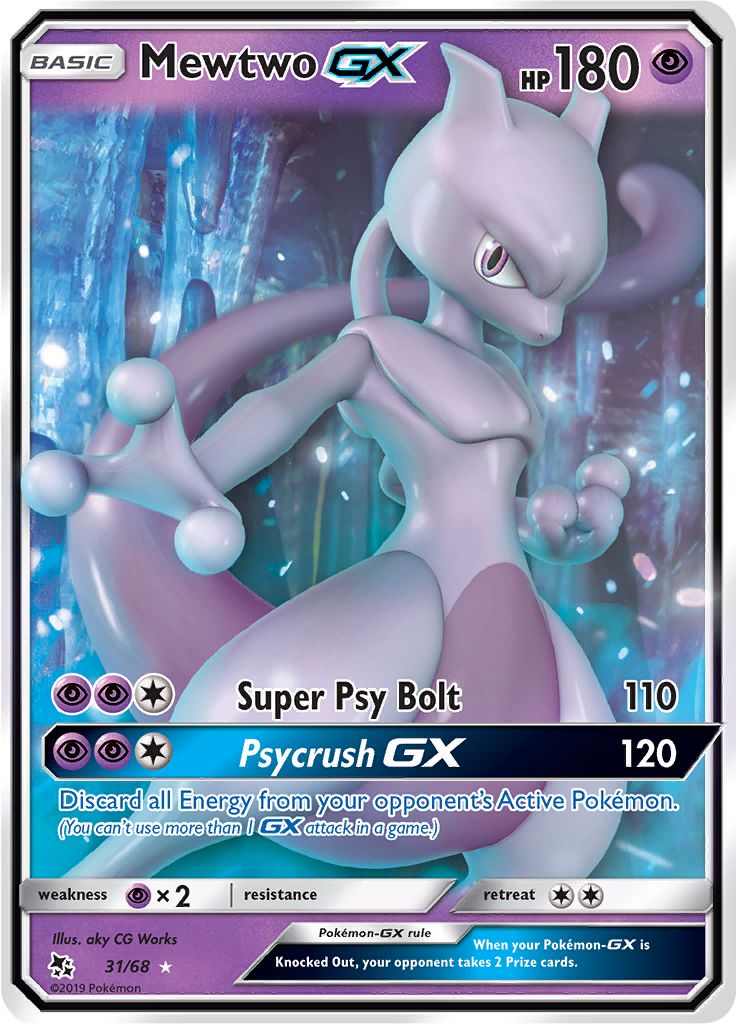 Mewtwo GX 31/68 - Sun & Moon - Hidden Fates - Card Haven