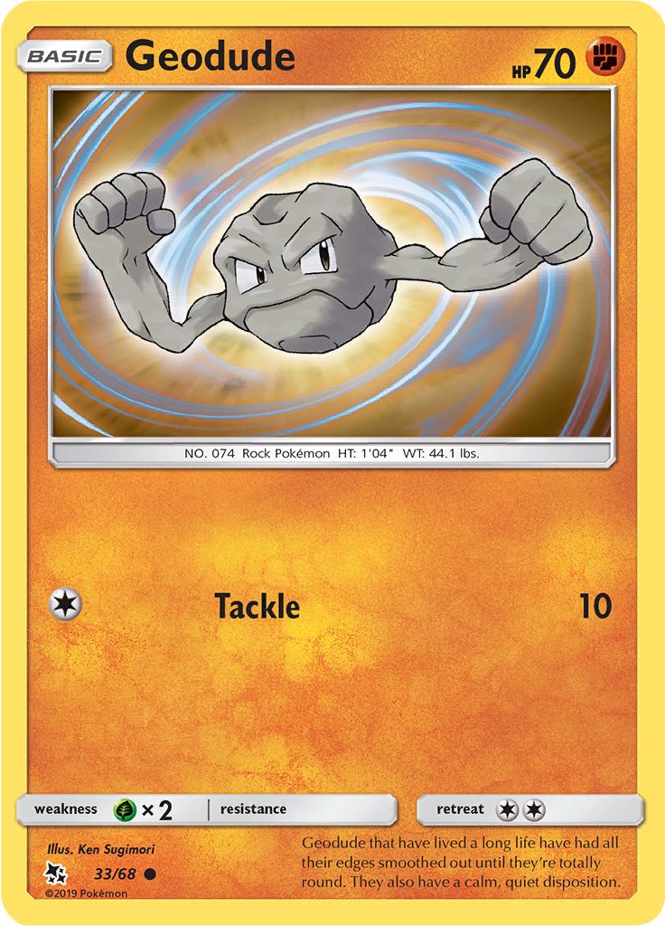 Geodude 33/68 - Sun & Moon - Hidden Fates - Card Haven