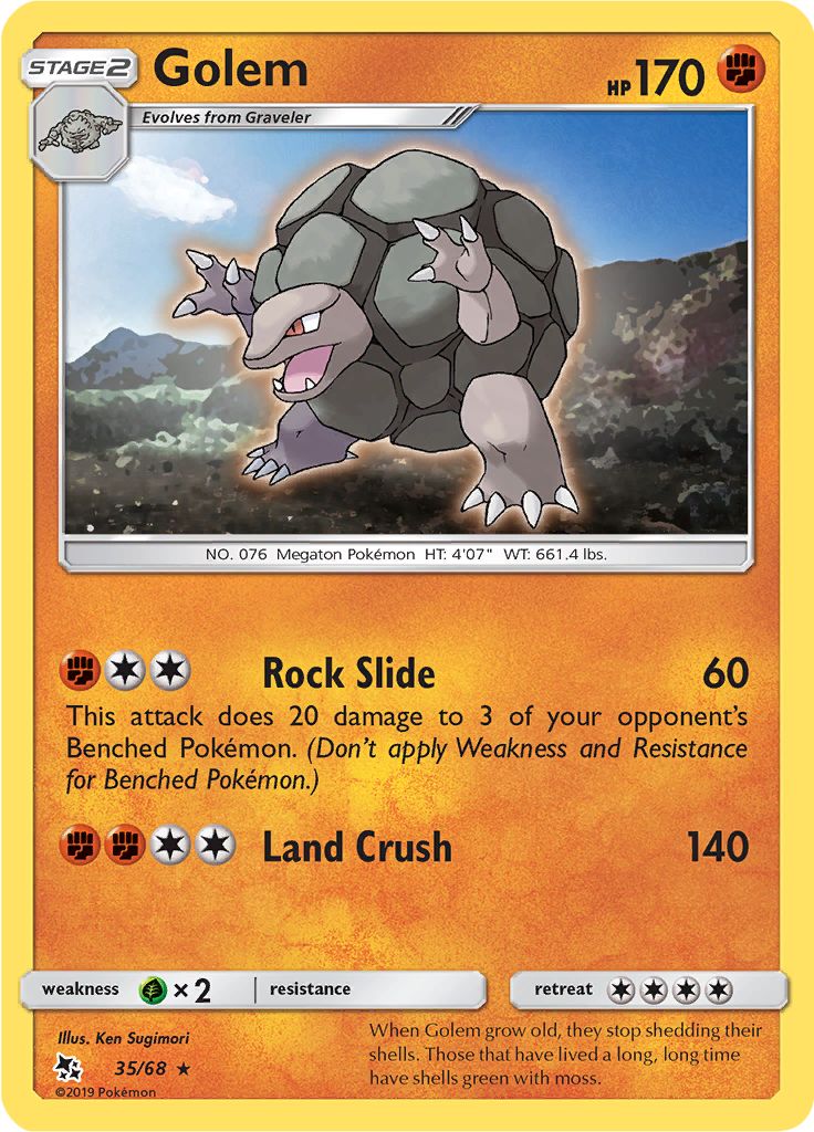 Golem 35/68 - Sun & Moon - Hidden Fates - Card Haven