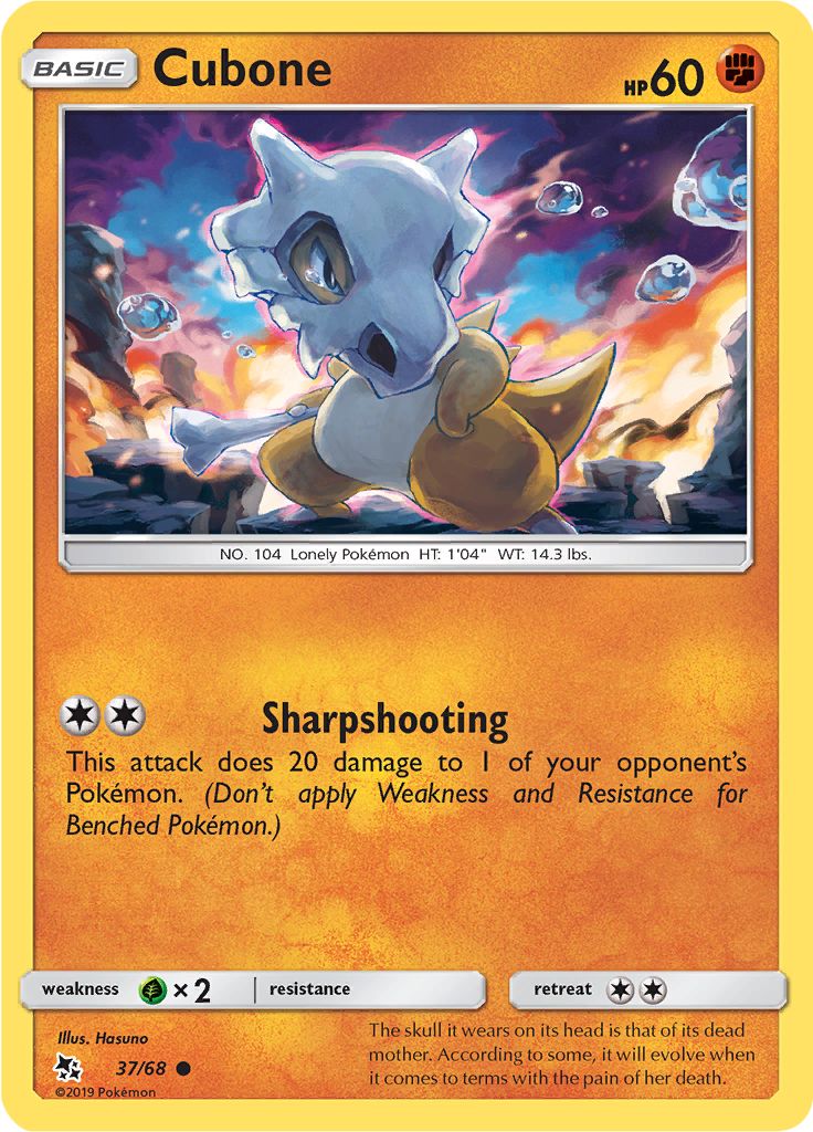 Cubone 37/68 - Sun & Moon - Hidden Fates - Card Haven