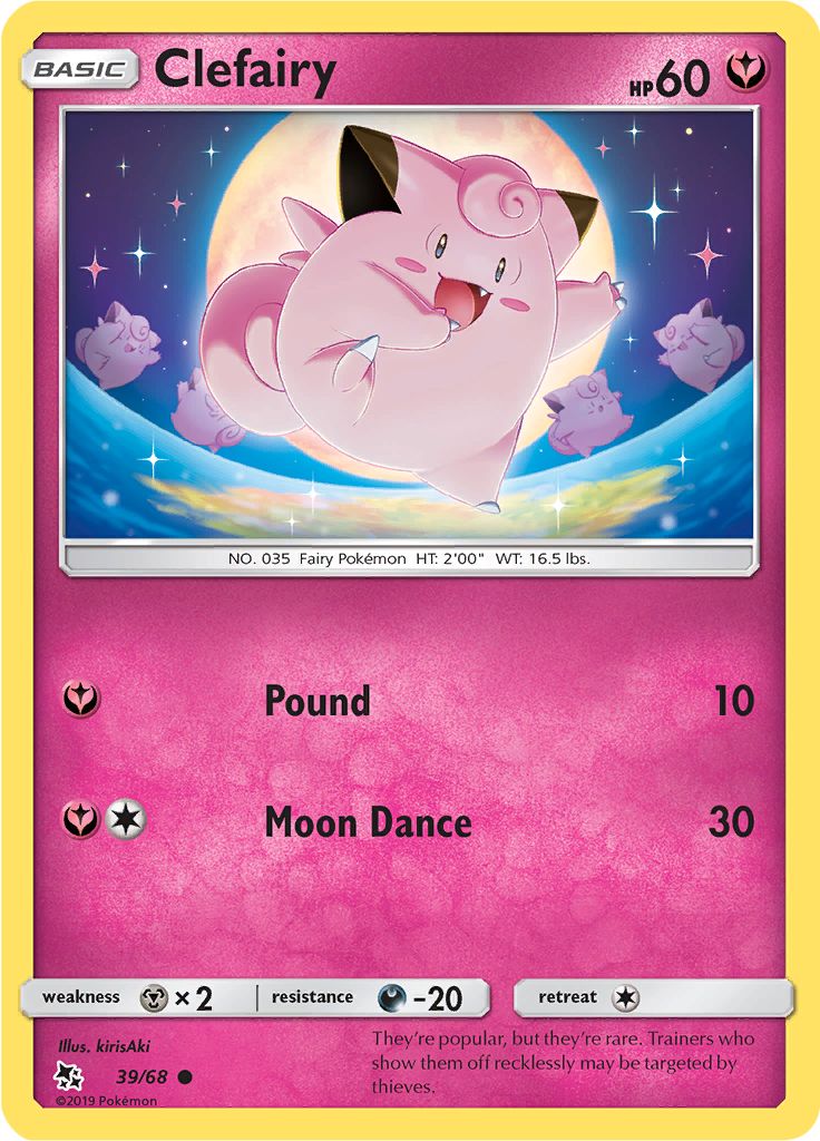 Clefairy 39/68 - Sun & Moon - Hidden Fates - Card Haven