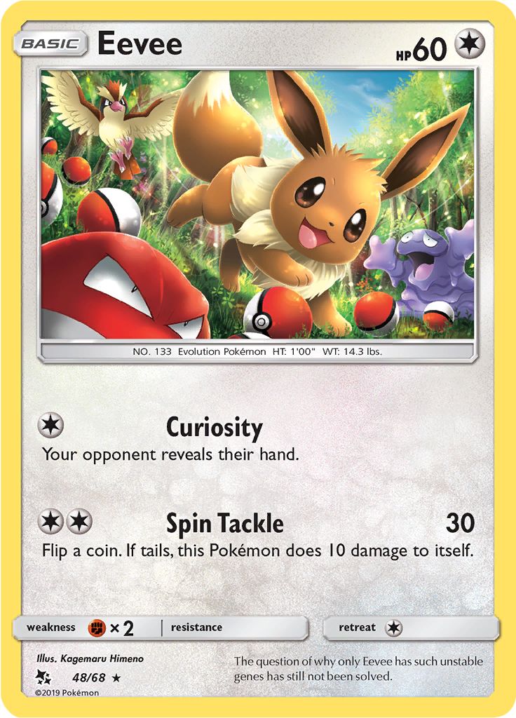 Eevee 48/68 - Sun & Moon - Hidden Fates - Card Haven