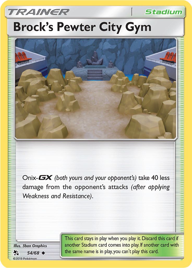 Brock's Pewter City Gym 54/68 - Sun & Moon - Hidden Fates - Card Haven