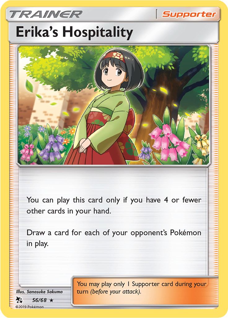 Erika's Hospitality 56/68 - Sun & Moon - Hidden Fates - Card Haven