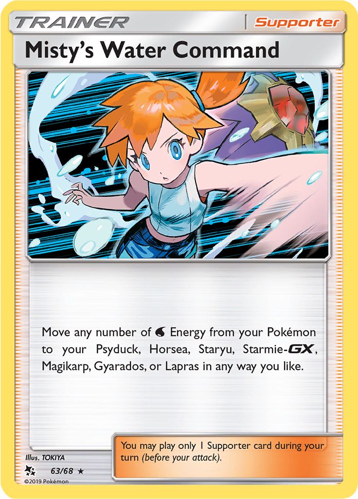 Misty's Water Command 63/68 - Sun & Moon - Hidden Fates - Card Haven