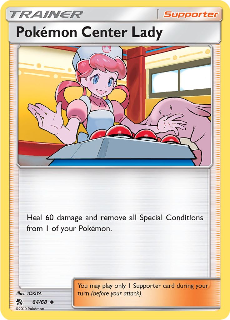 Pokémon Center Lady 64/68 - Sun & Moon - Hidden Fates - Card Haven