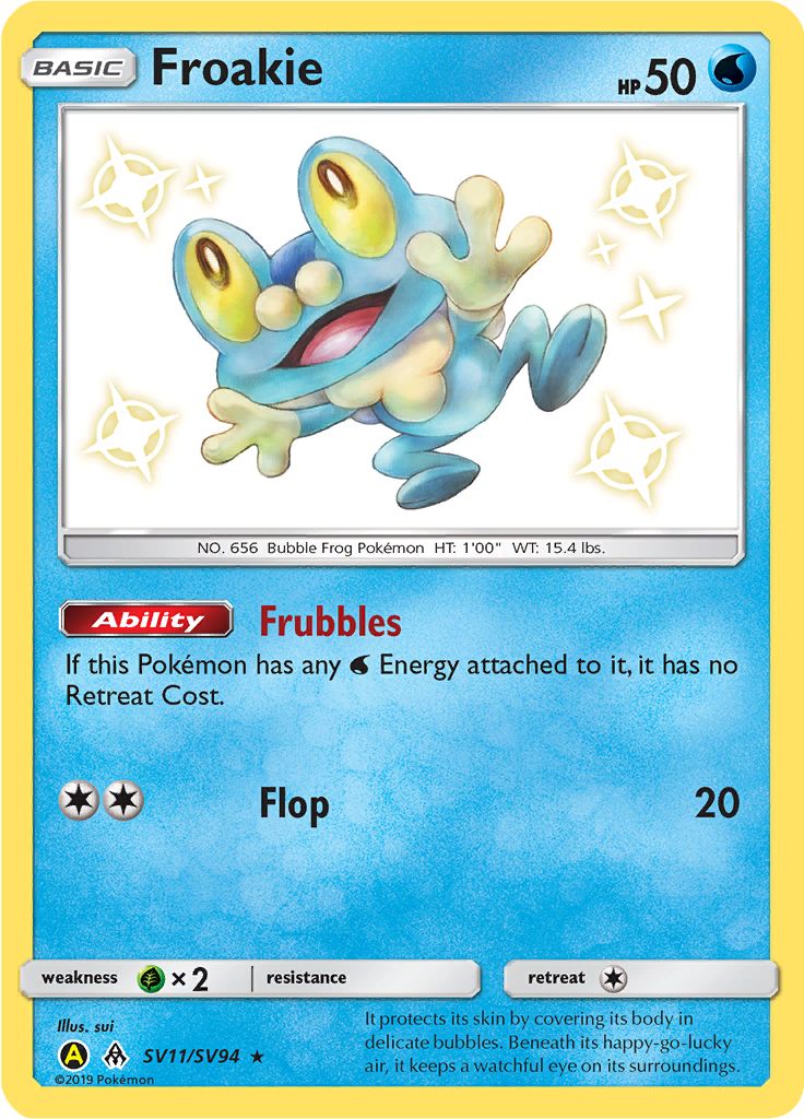 Froakie SV11/SV94 - Sun & Moon - Hidden Fates - Card Haven