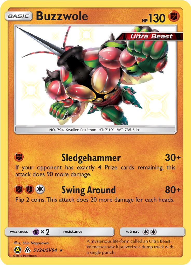 Buzzwole SV24/SV94 - Sun & Moon - Hidden Fates - Card Haven