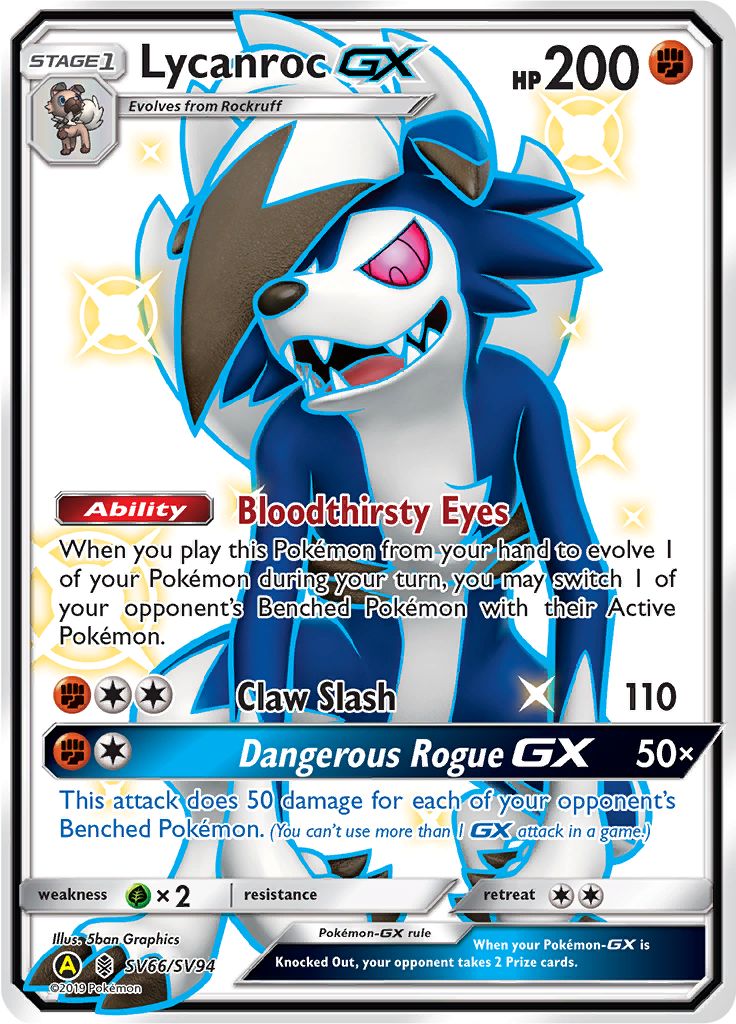 Lycanroc GX SV66/SV94 - Sun & Moon - Hidden Fates - Card Haven