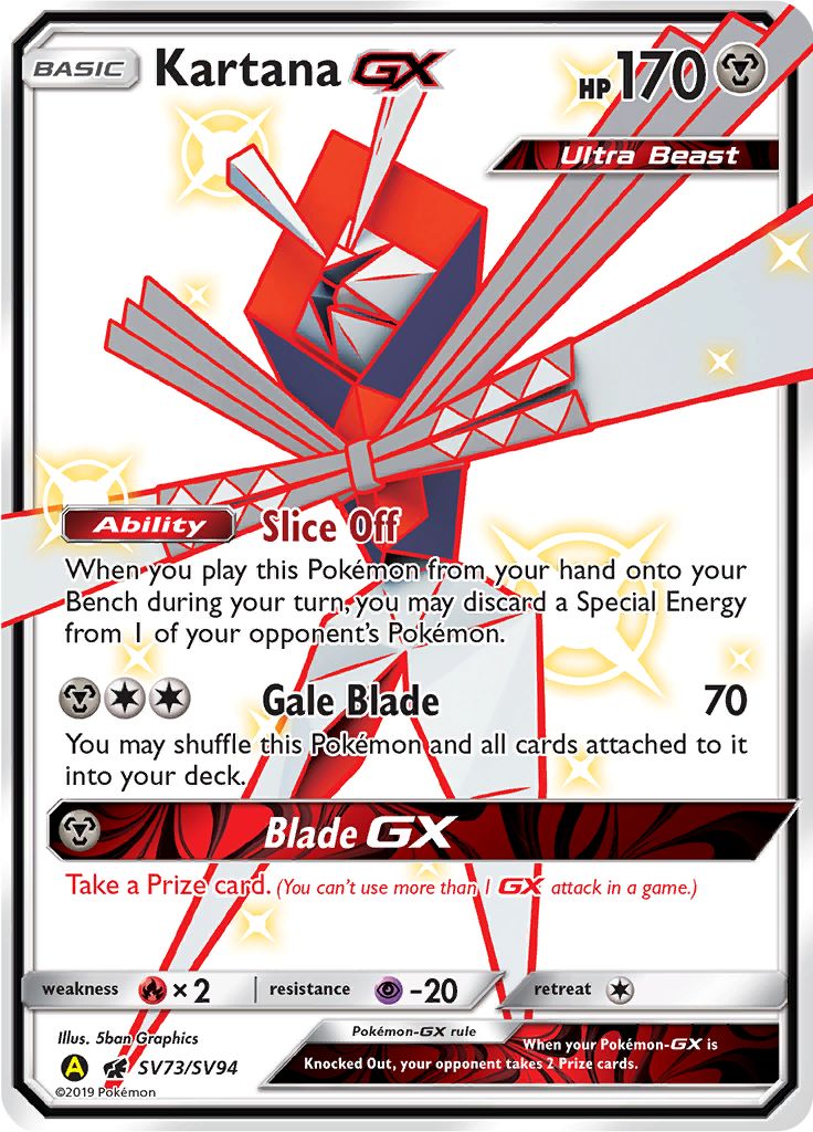 Kartana GX SV73/SV94 - Sun & Moon - Hidden Fates - Card Haven